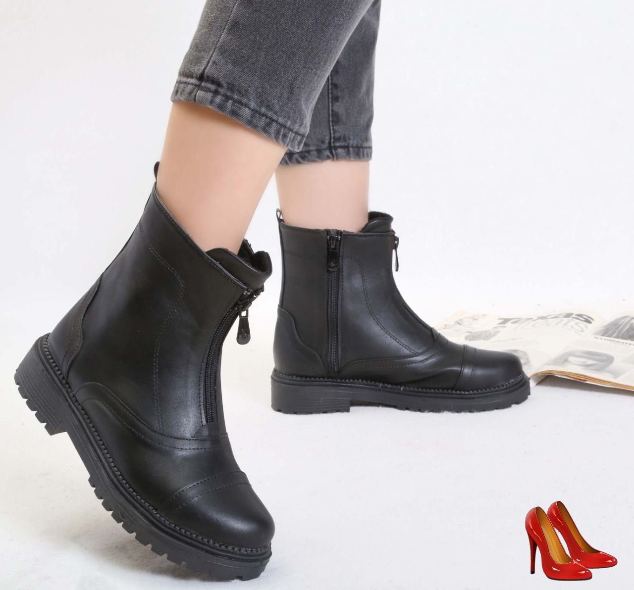 بوت دوزیپ دلخور شیک وراحت زنانه+ خرید اینترنتی کفش زنانه