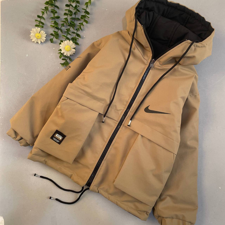 کاپشن نایک دوروضخیم پشم شیشه مدل Just Do it با کیفیت بالا جنس TC مرغوب رویه دوم مشکی + خرید آنلاین لباس بچگانه