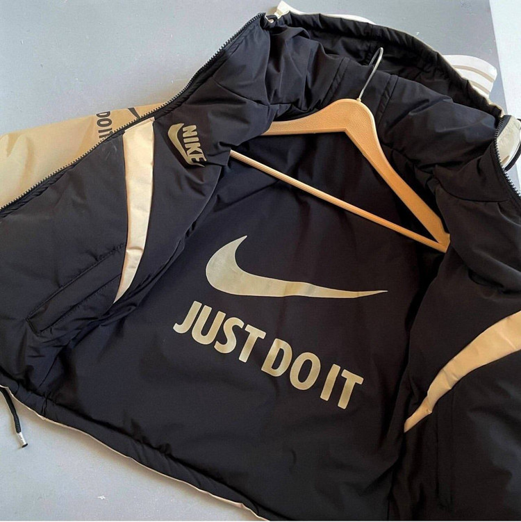 کاپشن نایک دوروضخیم پشم شیشه مدل Just Do it با کیفیت بالا جنس TC مرغوب رویه دوم مشکی + خرید آنلاین لباس بچگانه