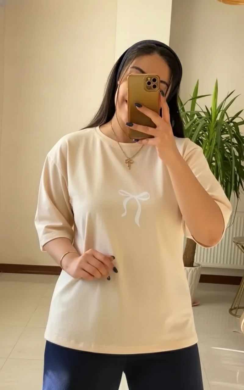 تیشرت زنانه پاپییون آرشیداB + خرید آنلاین لباس زنانه