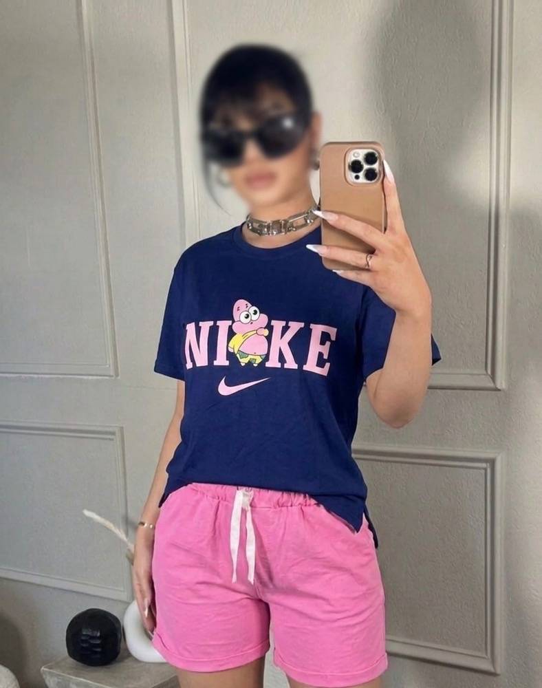ست تیشرت شورتک پاتریک  وپلنگ صورتی متانویا B + خرید آنلاین لباس زنانه