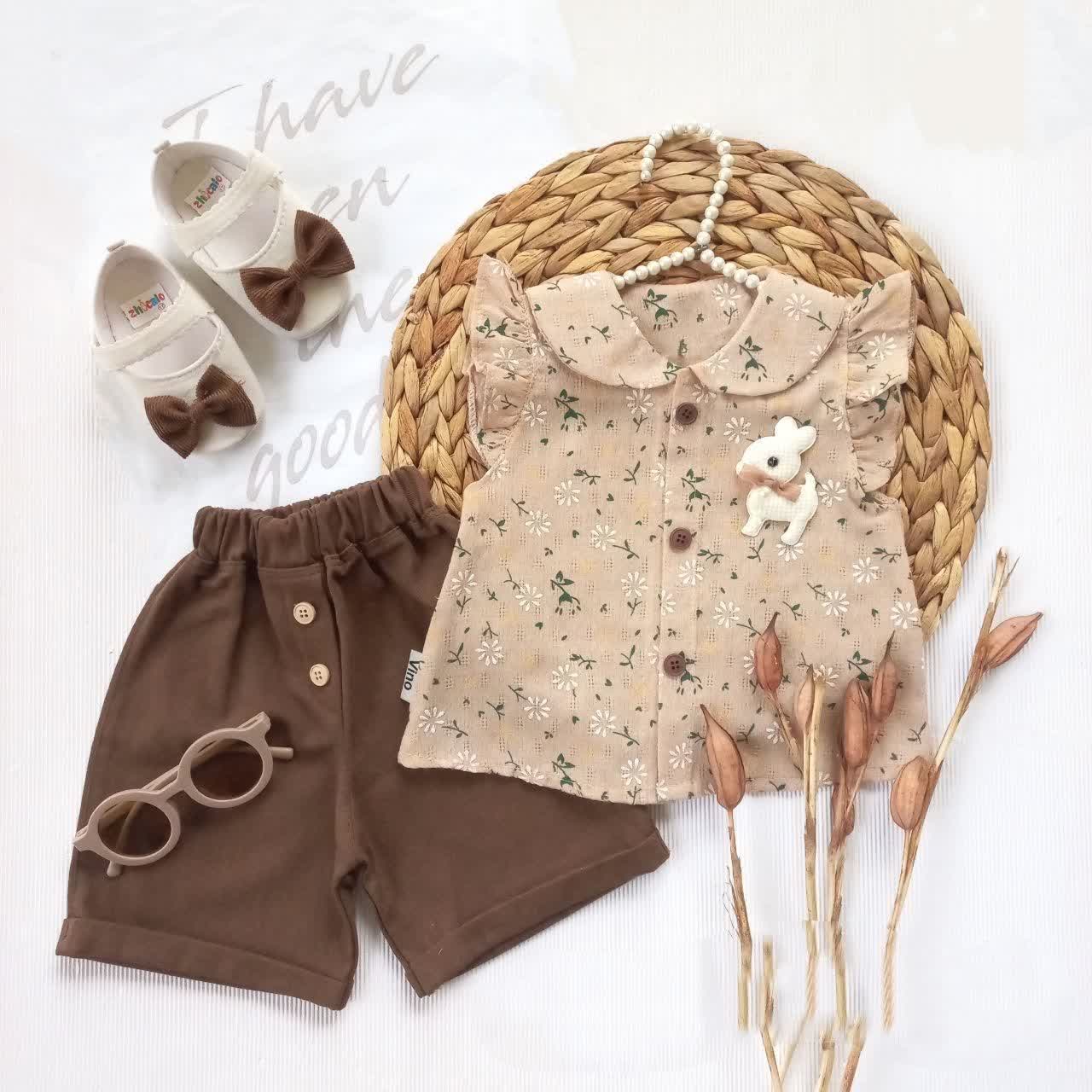 تاپ وشلوارک دخترانه مدل الما نی نی شیکE + خرید آنلاین لباس بچگانه