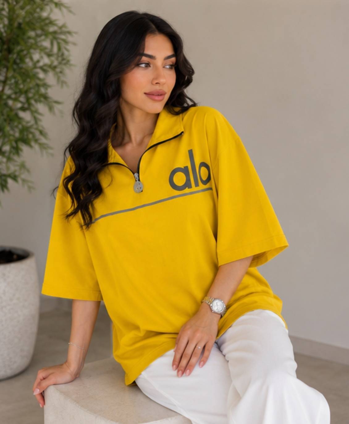 تیشرت زیپ دار alo سروین B + خرید آنلاین لباس زنانه