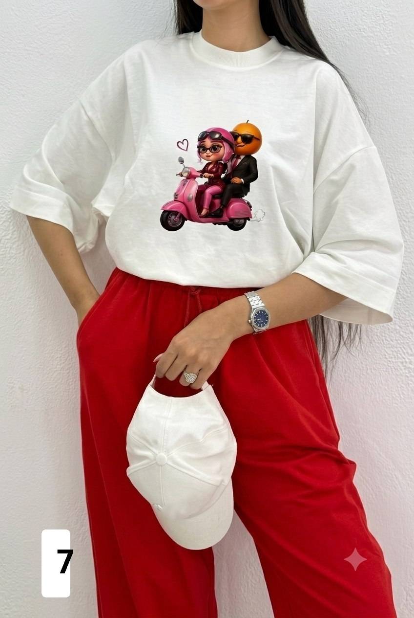 تیشرت آقای پرتغال وخانم هلو + خرید آنلاین لباس زنانه۸