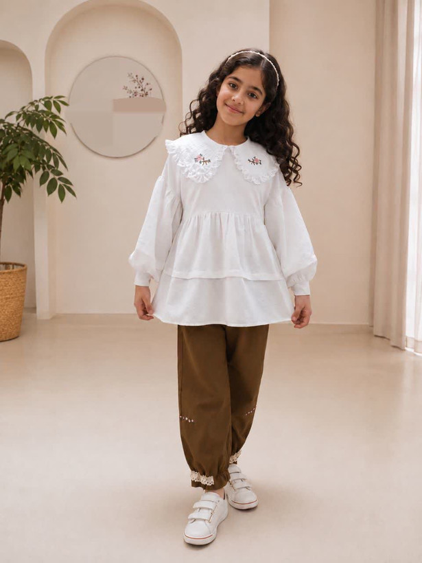 شومیز وشلوار دخترانه دلوان E + خرید آنلاین لباس بچگانه