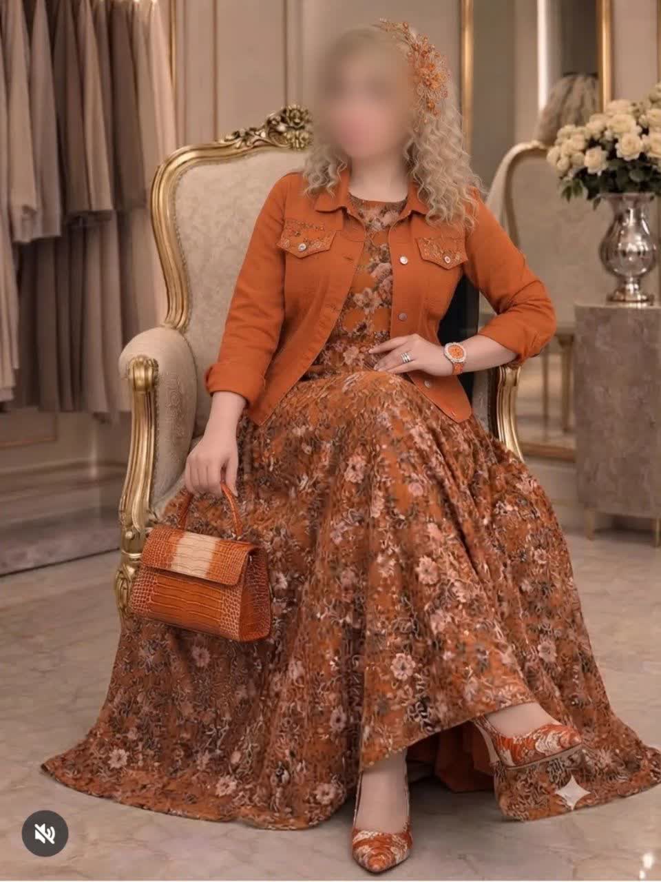 پیراهن مجلسی شکوفه ملورین E + خرید آنلاین لباس زنانه