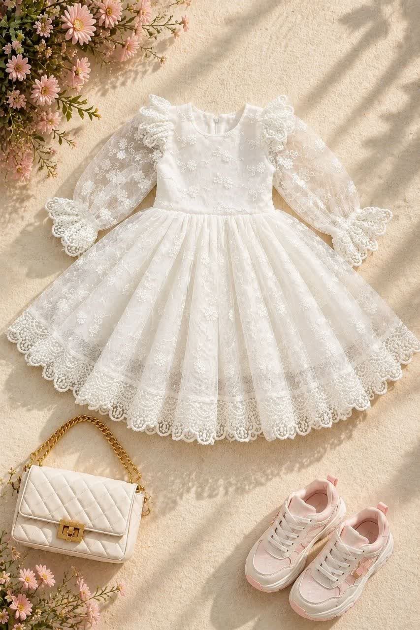 پیراهن پرنسسی لیندا سایدا ونیلا + خرید آنلاین لباس بچگانه